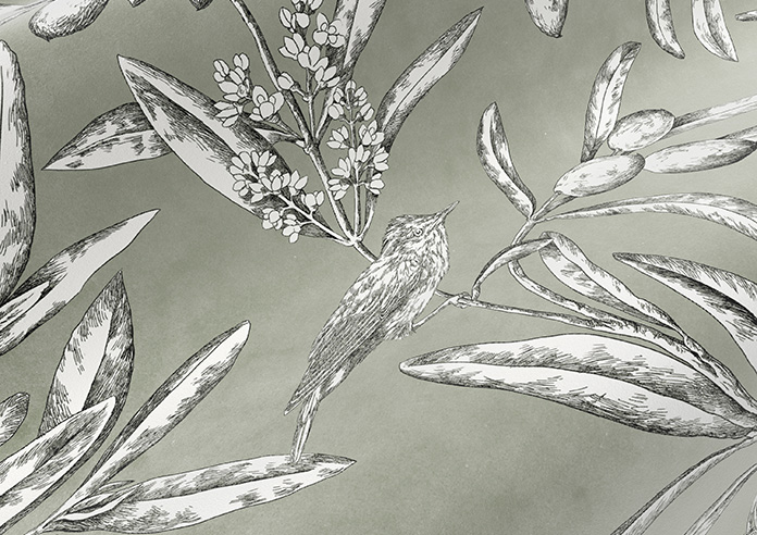Aviary Velvet, Spruce - Roman Blind - Image 4